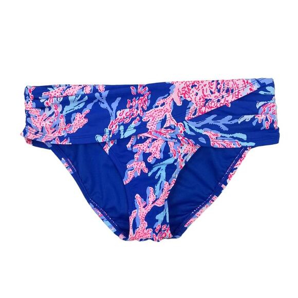 Lilly Pulitzer Lagoon Sarong Hipster Bikini Bottom Borealis Blue Swim On Over - Picture 2 of 8